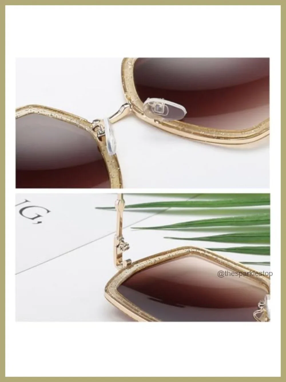 Oversized Hexagon Sunglasses UV400 Protection Metal Frame Unisex
